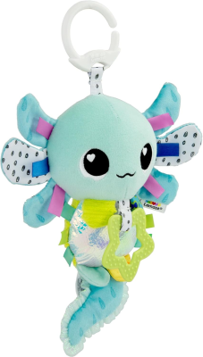 LAMAZE jucărie de agățat pentru cărucior și pătuț Alice Axolotl 30cm 0-6 luni