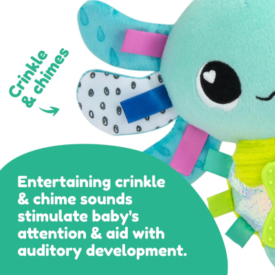 LAMAZE jucărie de agățat pentru cărucior și pătuț Alice Axolotl 30cm 0-6 luni