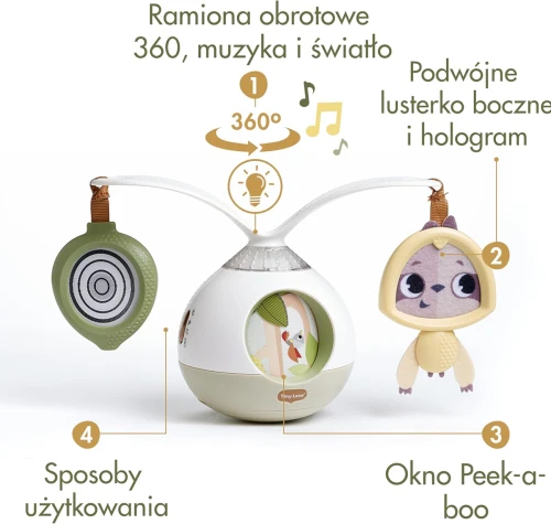 TINY LOVE Tummy Time 2în1 carusel interactiv BOHO CHIC