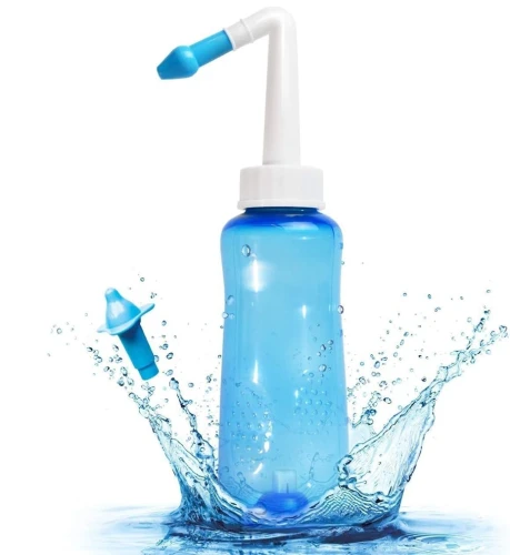 HOUDIAN Neti Pot irigator nazal pentru copii și adulți, 2 capete, 300 ml