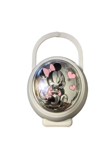 VALENTI DISNEY Minnie cutie pentru suzetă + lanț cu strat PVD (argint)