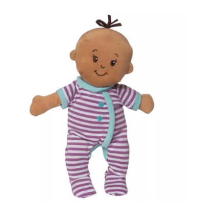 Păpușă de pluș MANHATTAN TOYS Wee Baby Stella 27 cm + ursuleț și biberon