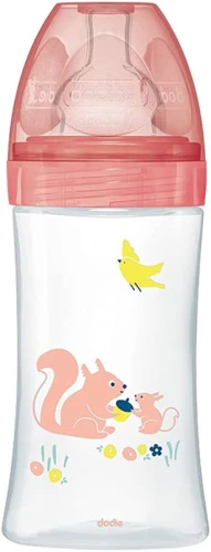 DODIE biberon 270 ml tetină 2 flux mediu 0-6 luni VEVERIȚĂ