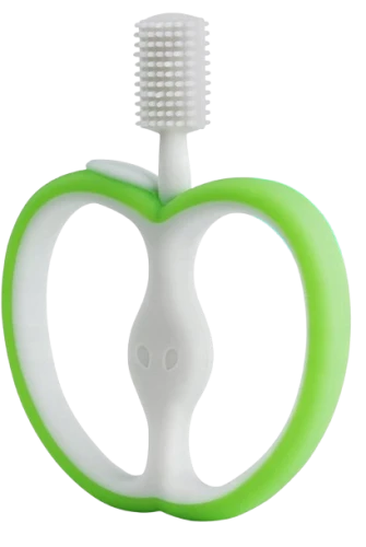 LOVE NOOBS inel gingival din silicon periuță 360° 4 luni+