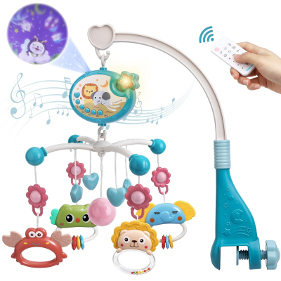 MINI TUDOU carusel cu proiector și 150 de cântece de leagăn + telecomandă LIMBA ENGLEZĂ