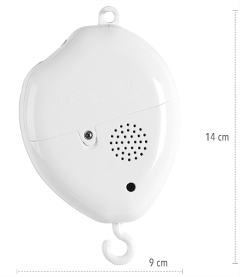 Lampa de veghe FEHN cu mecanism rotativ pentru carusel de pătuț + card 128 Mb