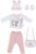 Set cadou INTERBABY din bumbac pijama căciuliță șosete bavetă
