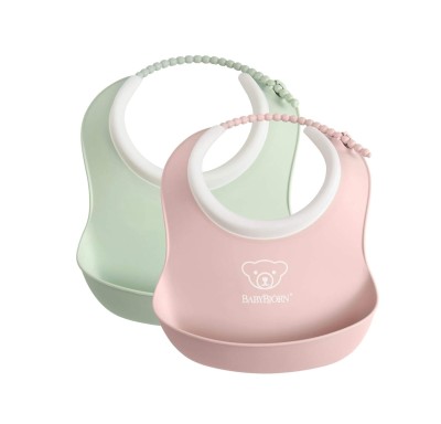 BABYBJORN bavetă din silicon cu buzunar x2 SMALL
