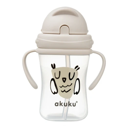 AKUKU sticlă cu pai retractabil 300ml 9luni+