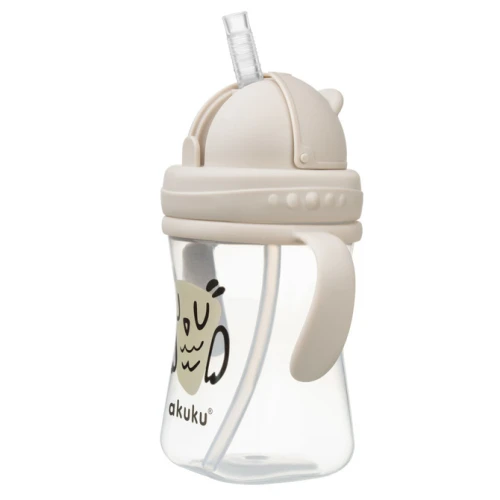 AKUKU sticlă cu pai retractabil 300ml 9luni+