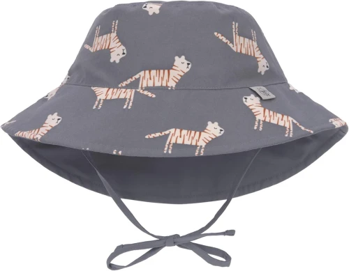 LASSIG Pălărie bucket reversibilă cu tigru, mărime 43-45 cm, 3-6 luni, protecție UV 80