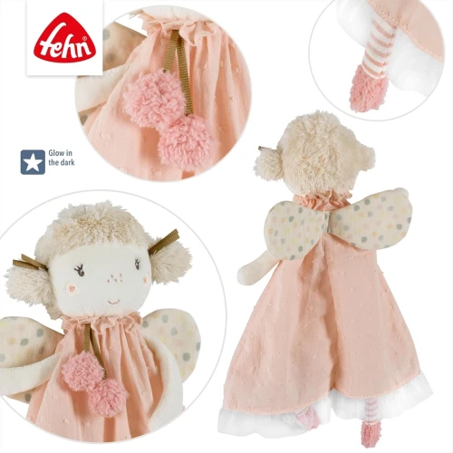 FEHN păturică de pluș cu broderie fosforescentă 20 x 33 cm ZÂNĂ