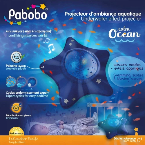 PABOBO Ocean Liniștit PROIECTOR cu melodie
