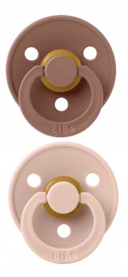 BIBS COLOUR suzete liniștitoare 2pack cauciuc 6luni+ SIMETRICE