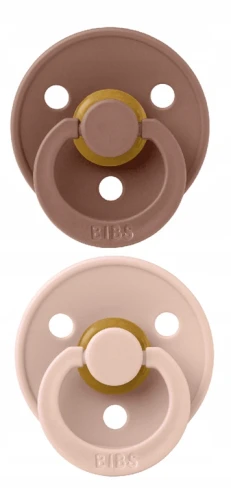 BIBS COLOUR suzete liniștitoare 2pack cauciuc 6luni+ SIMETRICE
