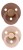 BIBS COLOUR suzete liniștitoare 2pack cauciuc 6luni+ SIMETRICE