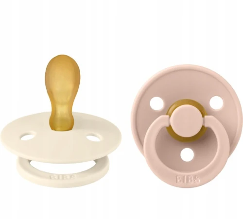 BIBS COLOUR suzete liniștitoare 2pack cauciuc 6luni+ SIMETRIC
