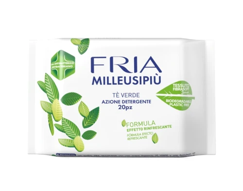 FRIA Milleusi Piu șervețele umede în trei straturi cu ceai verde x20