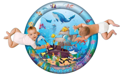 NOUBABY XXL saltea cu apă pentru joacă pe burtică 100 cm OCEAN