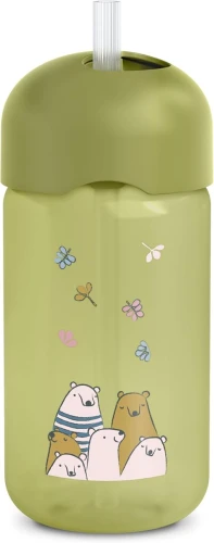 SUAVINEX Pahar de antrenament cu pai, cană anti-vărsare 340 ml 18 luni+