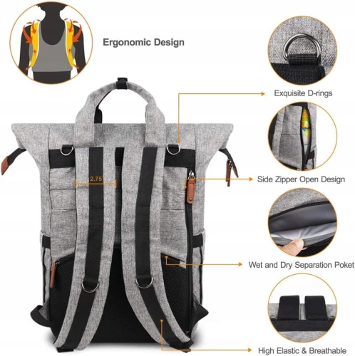 HAFMALL rucsac geantă pentru scutece și accesorii
