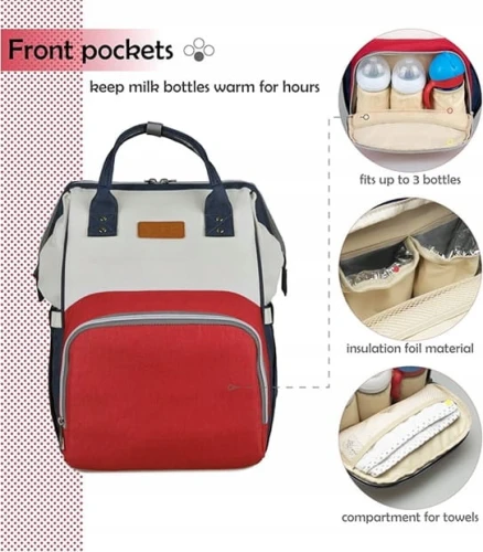 NEVEQ rucsac pentru scutece și accesorii