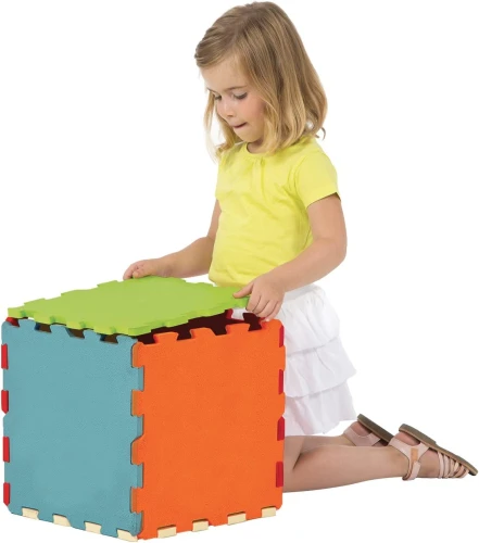 LUDI covoraș puzzle pliabil SENZORIAL 90x90