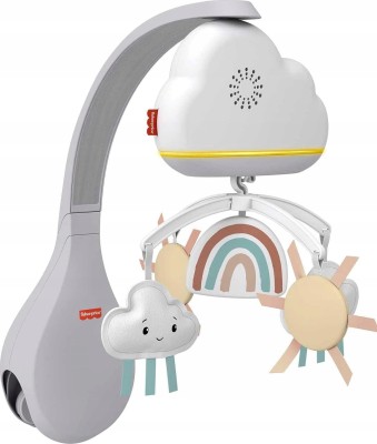 FISHER PRICE 2 în 1 carusel cu senzor de zgomot, lampă de veghe pentru masă