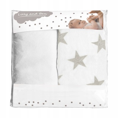 LILLY&BEN husă pentru salteluță de înfășat frotir 50x70 x2