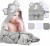 MOMCOZY prosop cu glugă x2 76x76 +6 24x24 lavete pentru spălat